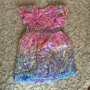 Lola + the boys sequin dress- size 6 girls
